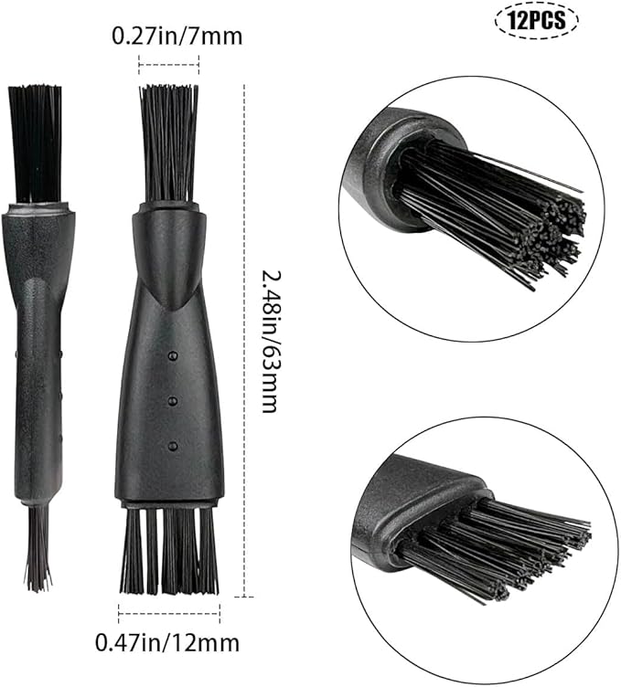 60PCS Men's Electric Shavers Cleaning Brush Double-Sided Shavers Brush Hair - Image 3