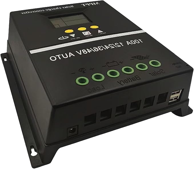 100A MPPT Solar Charge Controller, 12/24/36/48V, LCD Display, Dual USB - Image 3