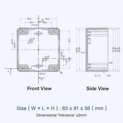 LeMotech Junction Box with Clear Cover IP65 Waterproof Project Box Dustproof - Image 8