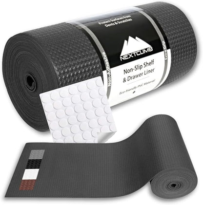 Shelf Liner, Drawer Liner & Kitchen Cabinet Liner – Thick Waterproof Rubber by NextClimb