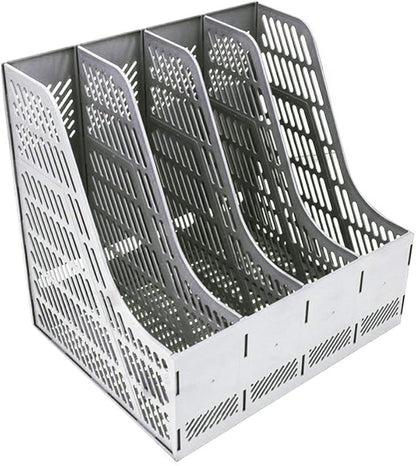 SAYEEC Sturdy Magazine Holder Organizer Desktop 4 Compartment File Holders - Image 7