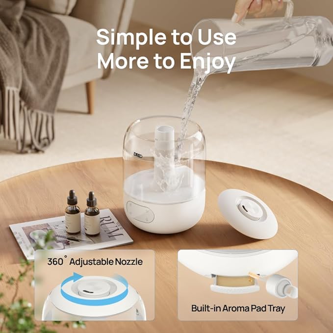 DREO Humidifiers for Bedroom, Cool Mist 3L Humidifiers - Image 7