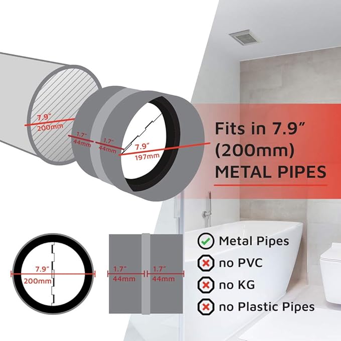 neverest® RK 8" Backdraft Shutter Damper Connector Duct Professional - Image 4