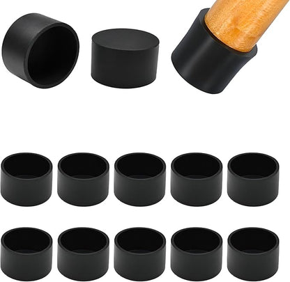 1-1/2" Silicone Chair Leg Floor Protectors, Rubber Chair Leg Caps, Non-Slip by EASYEAH