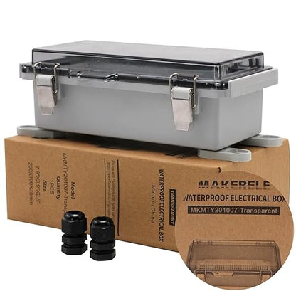 MAKERELE Small Outdoor Junction Box Waterproof Electrical IP67 Plastic Enclosure by MAKERELE