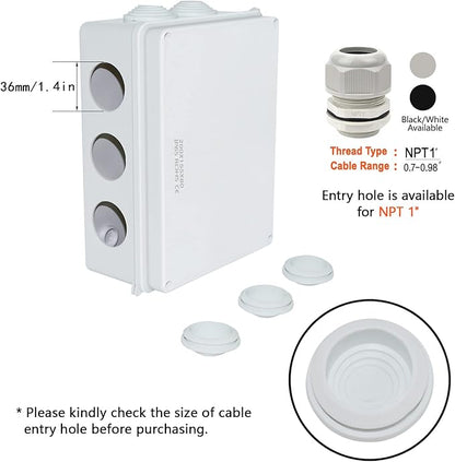 LeMotech ABS Plastic Dustproof Waterproof IP65 Junction Box Universal - Image 5
