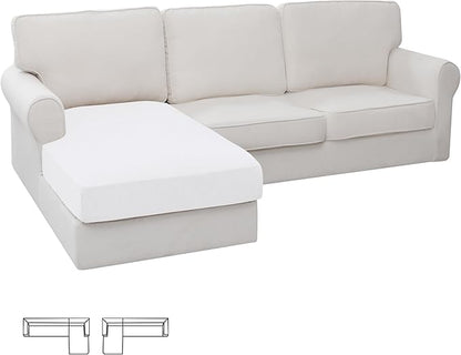 Easy-Going Stretch Sectional Couch Covers 1 Piece Chaise Lounge Slipcover L by Easy-Going