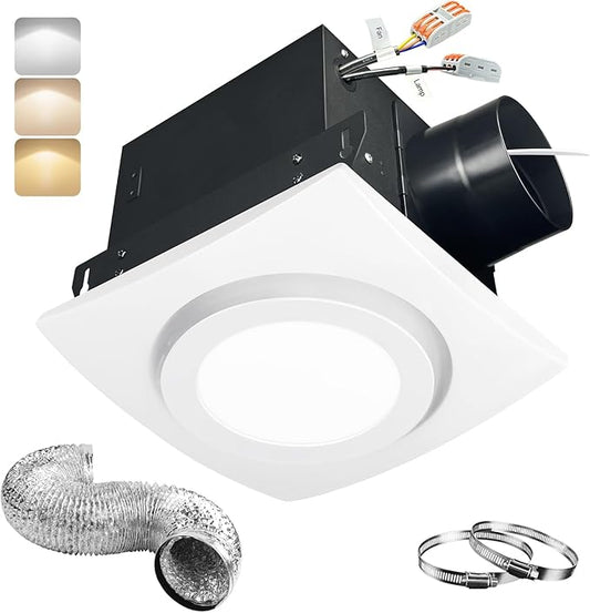 88CFM 1.0 Sone Bathroom Exhaust Fan by Rysmirs