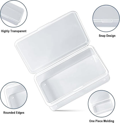 Blank Card Case, 8 Pack Clear Plastic Card Deck Box, Snaps Closed - Image 7