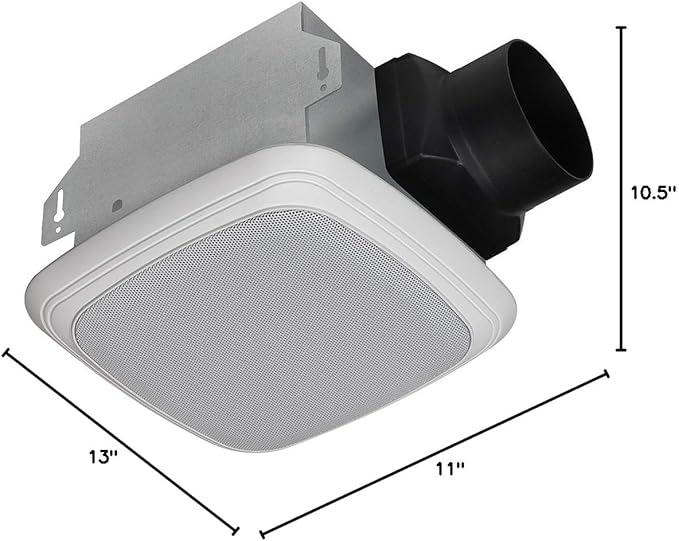 Homewerks Worldwide 7130-04-BT Bathroom Fan Bluetooth Speaker, Ceiling Mount - Image 6
