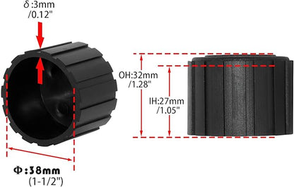 Flyshop 1-1/2", 38 mm Patio Chair Leg Caps Furniture Table Covers Floor - Image 2