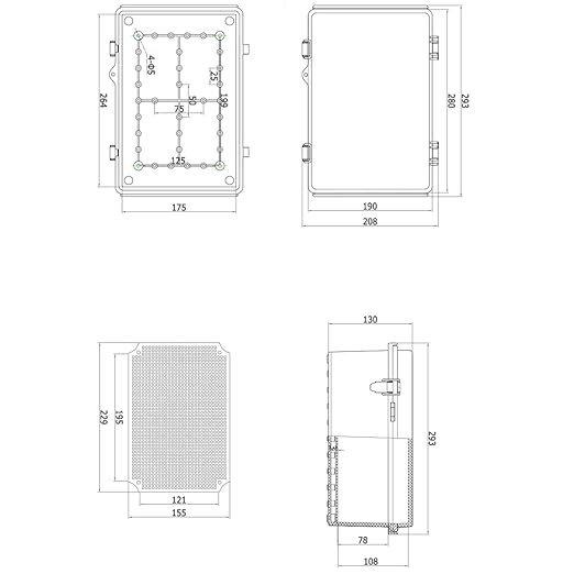 Outdoor Waterproof Electrical Box Junction Box Weatherproof IP67 ABS Plastic - Image 6