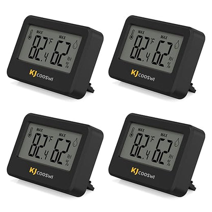 4PCS Mini Digital Hygrometer and Thermometer, Reptile Thermometer by KJCOOSWI