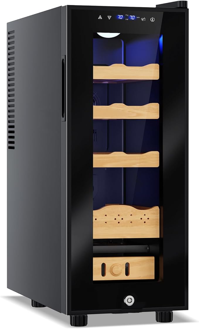 Electric Humidor-35L Cooling & Heating Humidor, Smart Touch Control Humidity & by Velivi