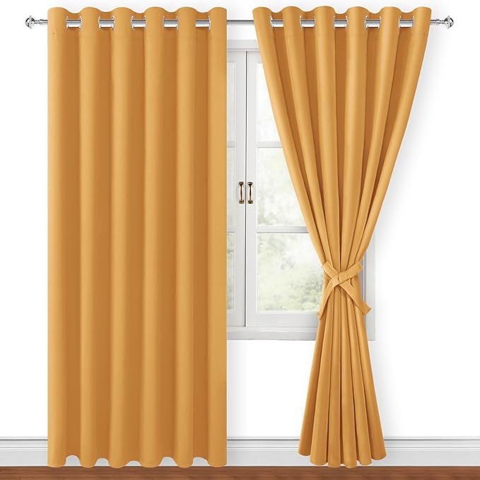 Hiasan Room Darkening Curtains for Bedroom, 70 x 84 Inches - Image 7