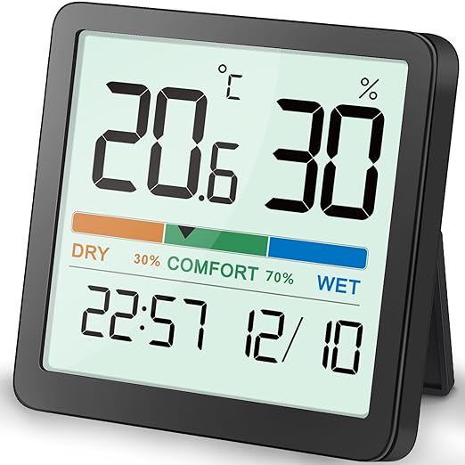 NOKLEAD Hygrometer Indoor Thermometer, Desktop Digital Thermometer by NOKLEAD