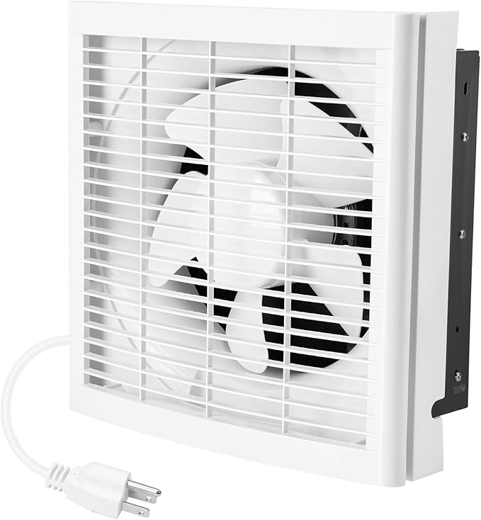 8" Shutter Exhaust Fan, 310CFM Window or Wall Mount Ventilation Fan by Fanspex