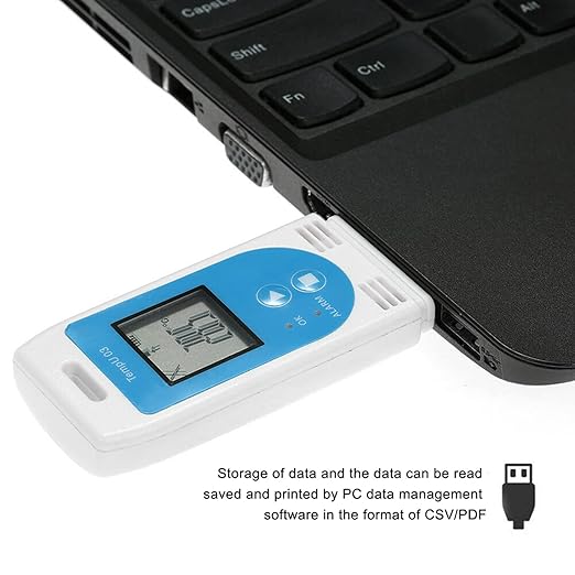 Temperature Humidity Data Logger, USB Digital Temp Recorder Humidity Logger - Image 2