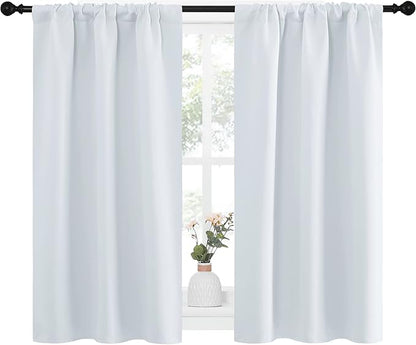 NICETOWN Greyish White Window Curtain Panels - Image 2