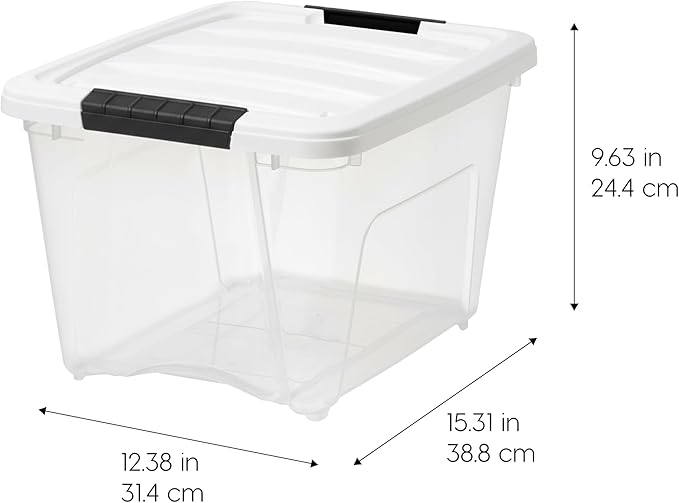 IRIS USA 19 Qt Stackable Plastic Storage Bins - Image 2