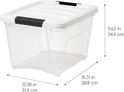 IRIS USA 19 Qt Stackable Plastic Storage Bins - Image 2