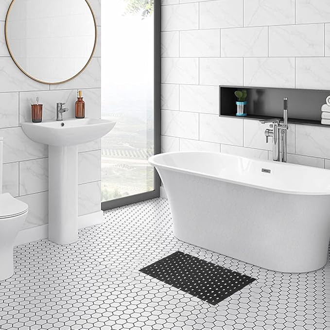 Bamboo Bath Mat Bathroom Rugs Floor Wood Shower Bathtub Waterproof Non Slip - Image 2