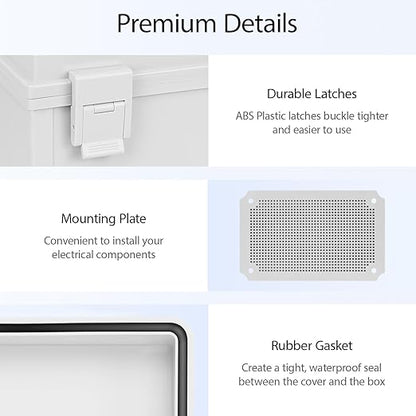 Junction Box IP65 Waterproof Dustproof ABS Plastic Enclosure Outdoor and Indoor - Image 4