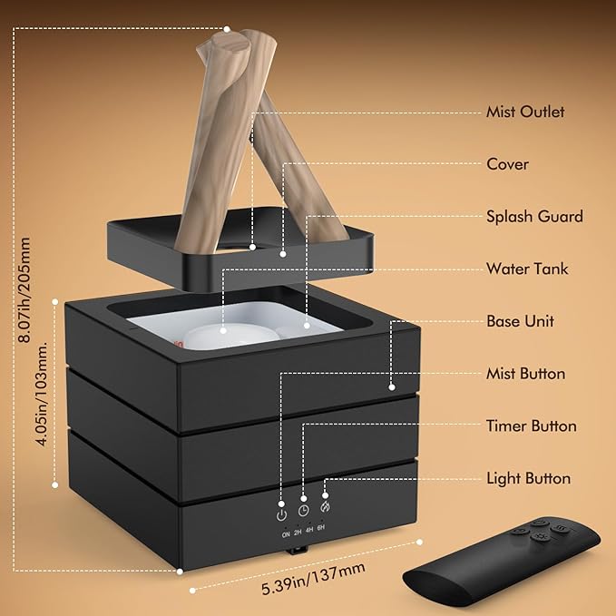 Essential Oil Diffuser, 280ML Ultrasonic Humidifier - Image 6