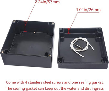 Project Box IP65 Waterproof Junction Box ABS Plastic Black Electrical Boxes DIY - Image 4