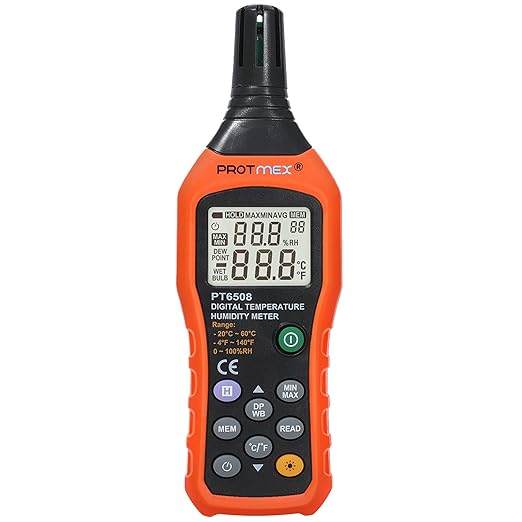 Protmex PT6508 Temperature Humidity Meter, Digital Thermometer Hygrometer by Protmex