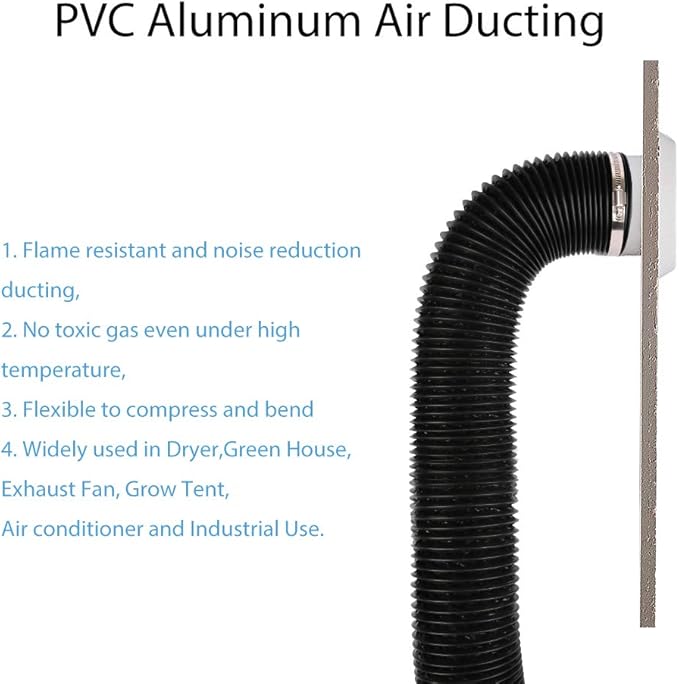 YIJUHOU 4 Inch 8FT Dryer Vent Hose, Flexible Air Ducting - Image 2