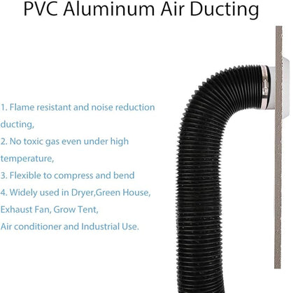 YIJUHOU 4 Inch 25FT Dryer Vent Hose, Non-Insulated Air Duct - Image 3