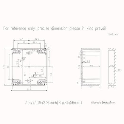 Junction Box, Zulkit Project Box IP65 Waterproof Outdoor Box ABS Plastic - Image 7