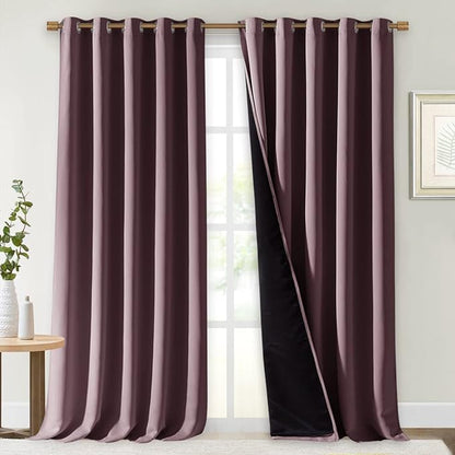 NICETOWN Dry Rose 100% Blackout Curtains by NICETOWN