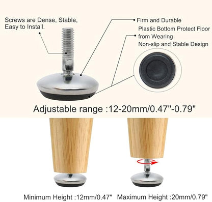 uxcell M6 x 18 x 30mm Leveling Feet Adjustable Leveler Floor Protector Support - Image 4