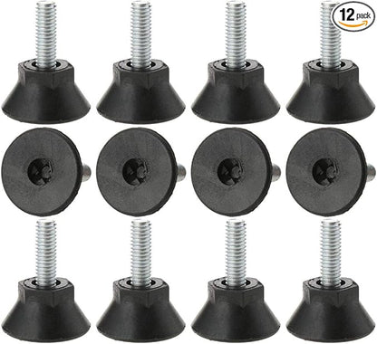 uxcell M6 x 18 x 25mm Screw on Furniture Glide Leveling Feet Adjustable Leveler by uxcell