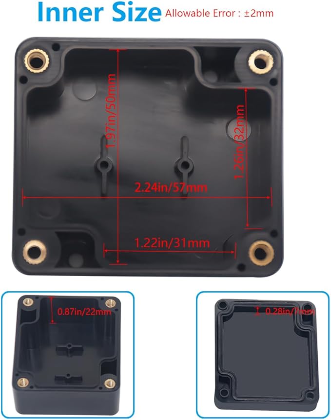 Project Box, Project Boxes Plastic Electric Project Case Junction Box Power Case - Image 6