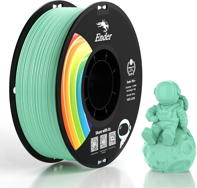 Creality 3D Printer Filament, PLA Plus Filament 1.75mm Jade Green, PLA Pro by Creality
