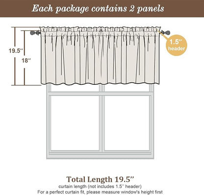 Chyhomenyc Roman Valance for Windows, Light Filtering Linen Blend Textured Leaf - Image 5
