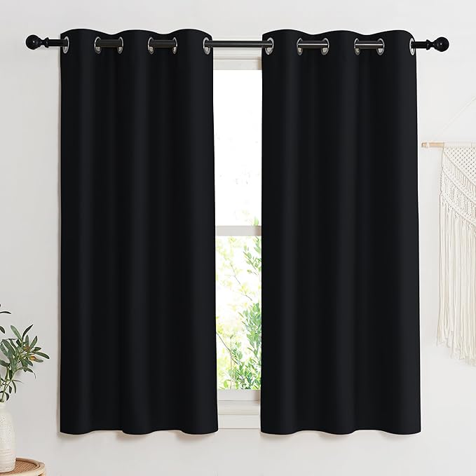 NICETOWN Black Out Curtain Panel Shade, Single Piece, 42 inches Wide by 45 by NICETOWN