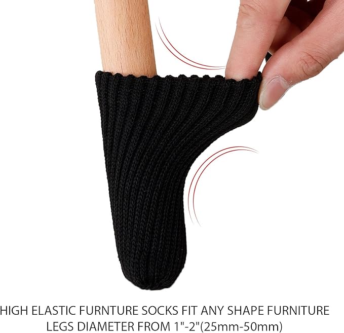 Hazeland High Elastic Knitted Chair Leg Protectors - Image 3