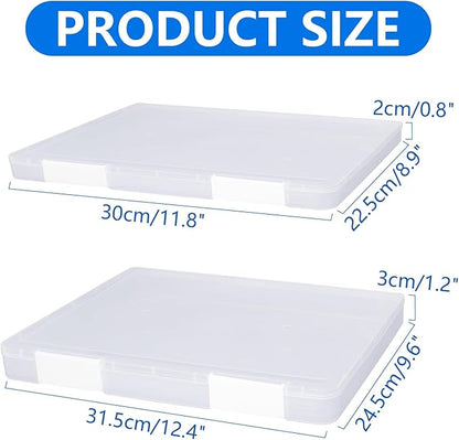 4 Pcs Clear A4 File Storage Boxes - Image 3