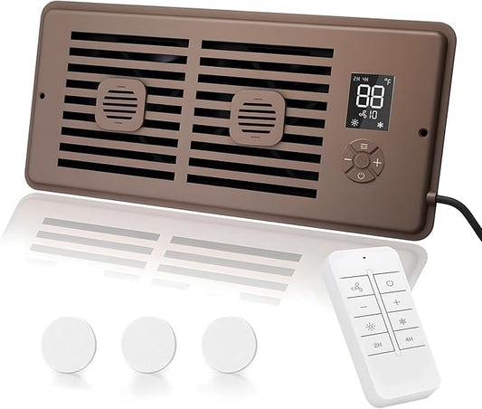 Register Booster Fan for 4" x 12" Vents Only, 10 Speeds to Control Cool and by WeeLeeGoo