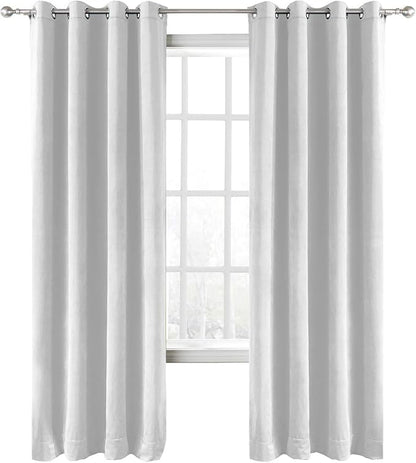 ChadMade Blackout Lined Premium Velvet Curtain Off White 100Wx96L Inch by ChadMade
