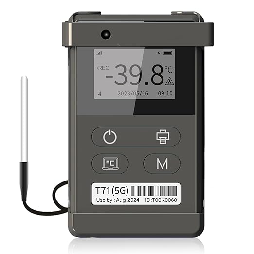 Frigga T71 4G/5G Reusable Real-Time Temperature Data Logger by Frigga