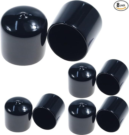Acocony 1 1/2 Inch Rubber Cap Round 1.5 Inch Rubber End Caps PVC Flexible by Acocony