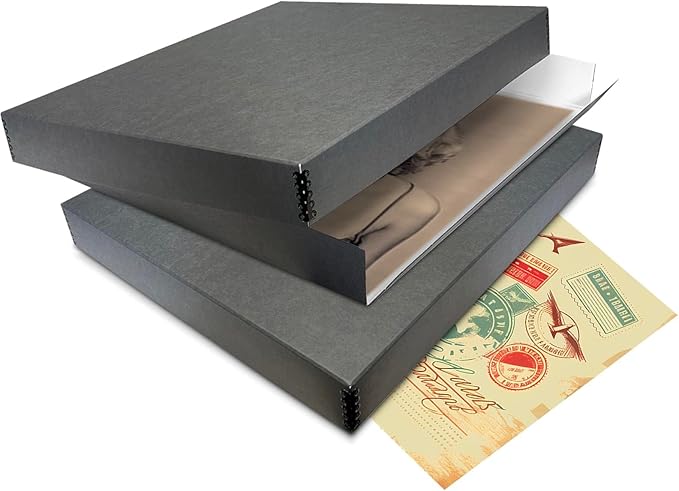 Lineco Museum Archival Storage Box, 20.75x24.75x3 in. Drop Front Design. - Image 6