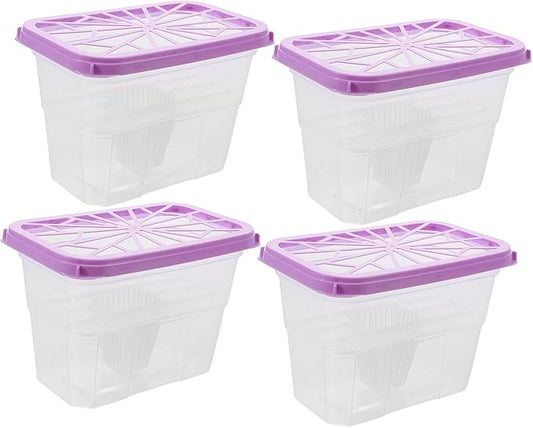 Happyyami 4Pcs Reusable Moisture Absorber Box Large Capacity Plastic Holder by Happyyami