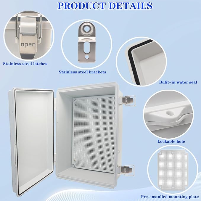 Waterproof Outdoor Electrical Box Junction Box Weatherproof IP67 ABS Plastic - Image 3