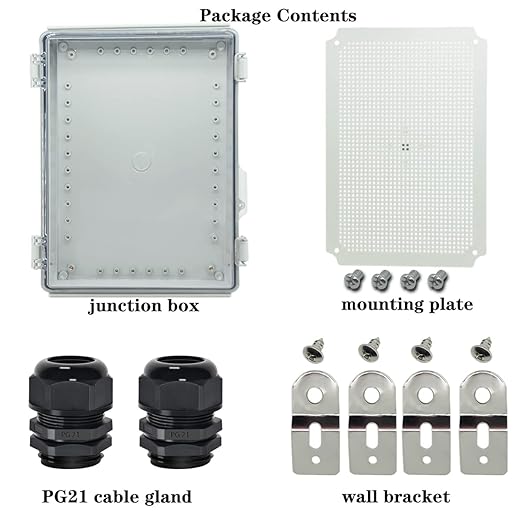 Zulkit Junction Box, IP67 Waterproof Electrical Box Hinged Clear Cover - Image 6